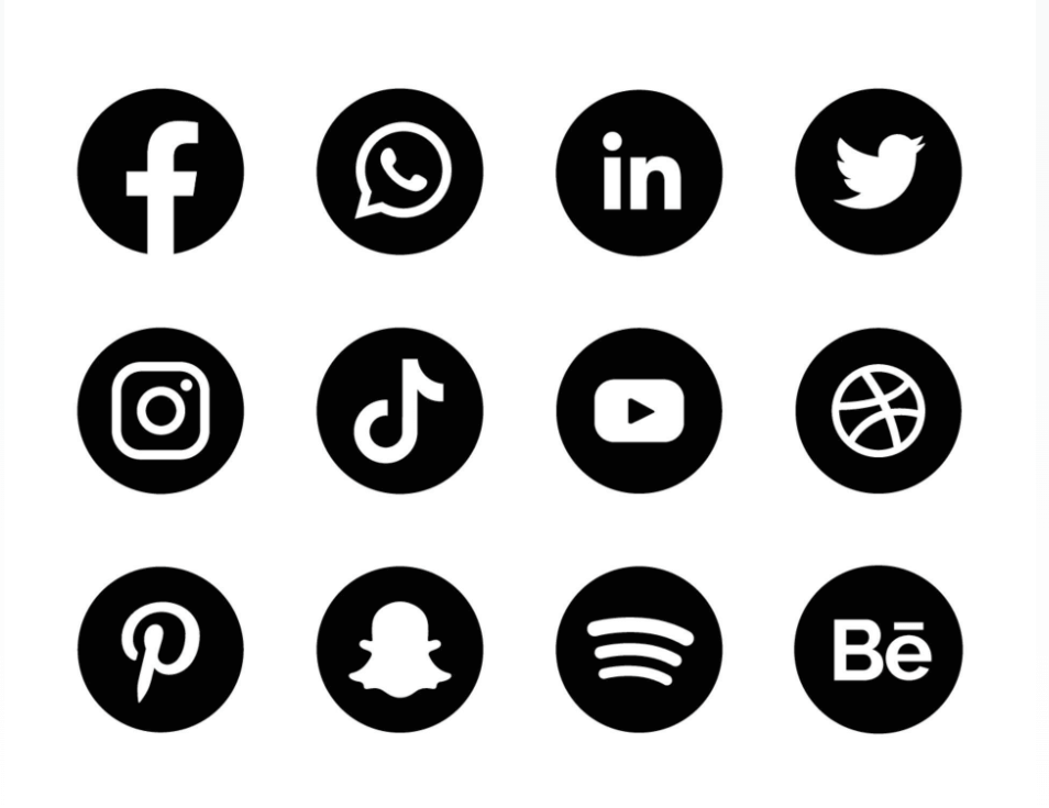 social media iconen